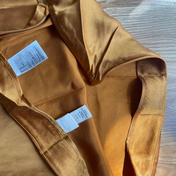 H&M Bronze Gold Satin Midi Skirt - Picture 2 of 2